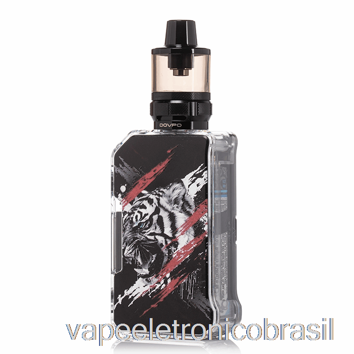 Vape Recarregável Dovpo Mvp 220w Starter Kit Tigre Transparente